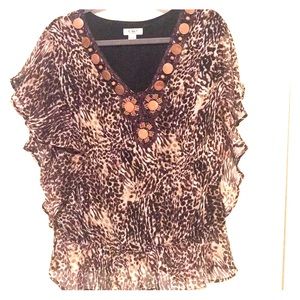 Leopard print blouse -nice!
